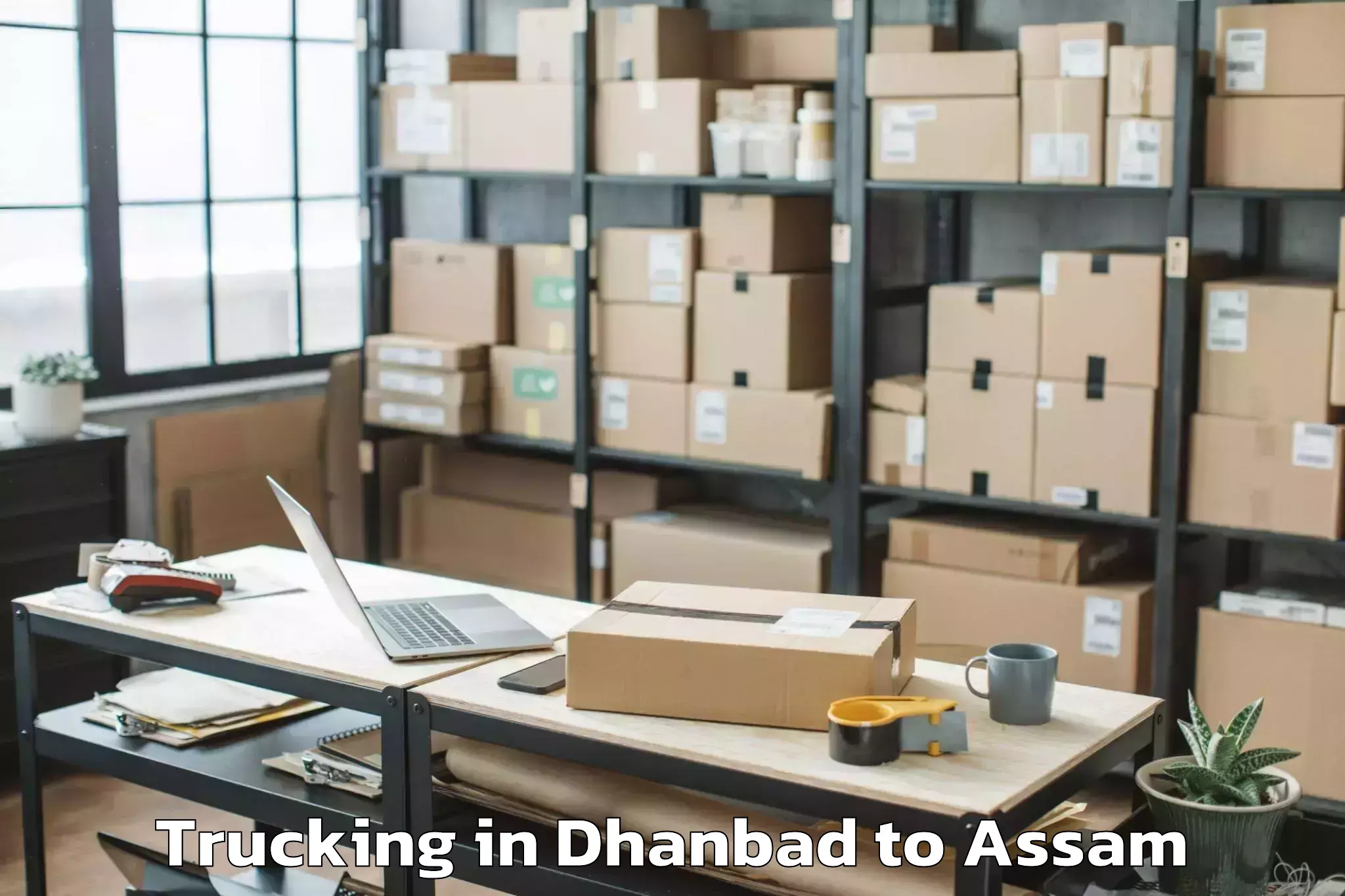 Book Dhanbad to Chariduar Trucking Online